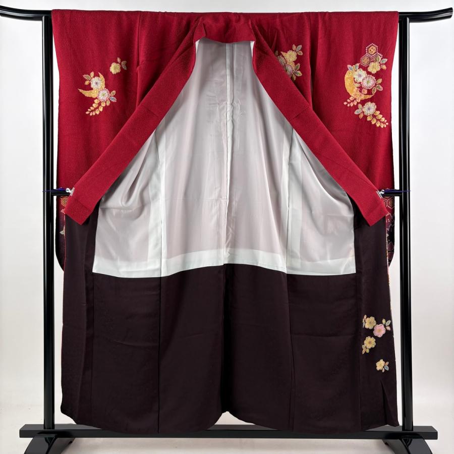 美品 振袖 身丈157.5cm 裄丈62cm S 袷 徳永憲峯 落款あり 辻が花 銀
