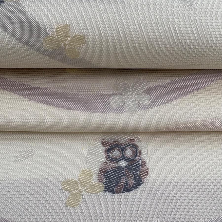 【売切値下げ】△606mnf25△洗える夏帯 京袋帯 全通 長尺 兎 桜△未使用 袋帯 逸品 夏帯 絽 ミミズク 桜 クリーム 六通 正絹 中古 : リユース