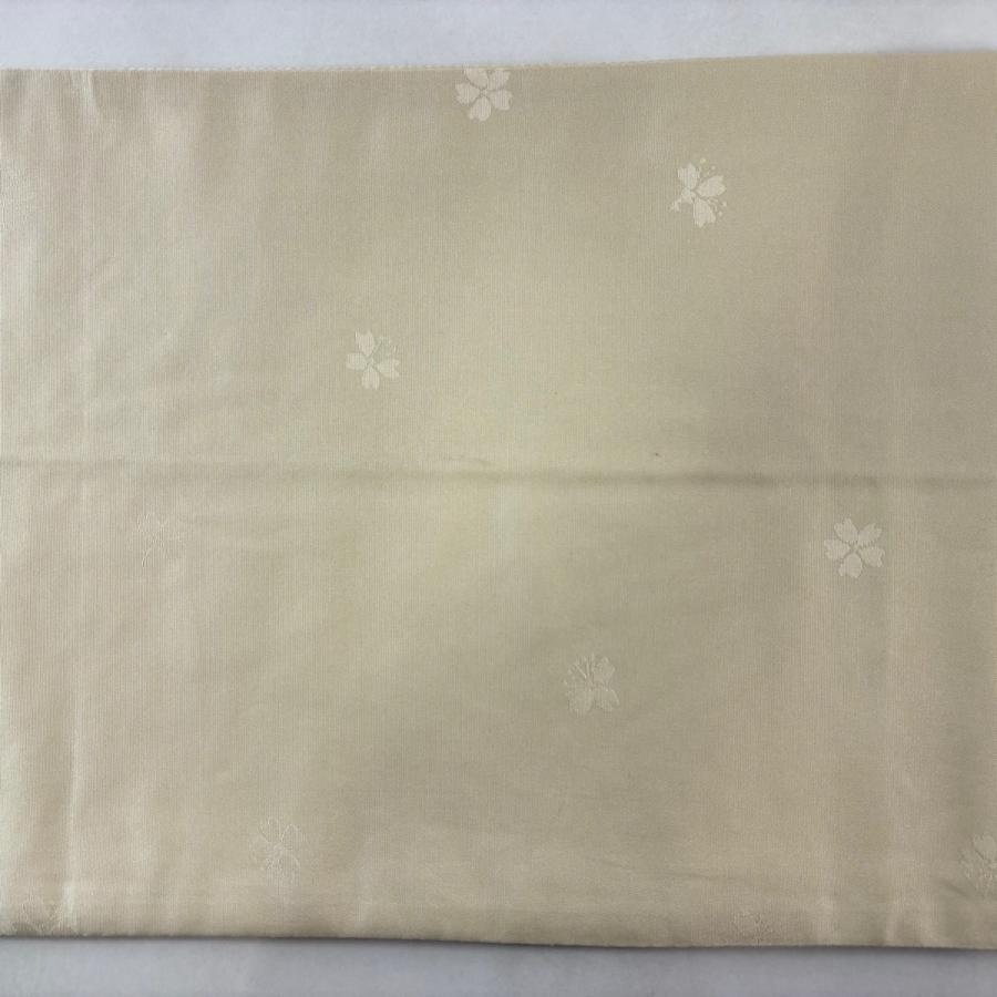 美品 袋帯 名品 森英恵 落款あり 草花 金銀糸 箔 金色 六通 正絹 中古