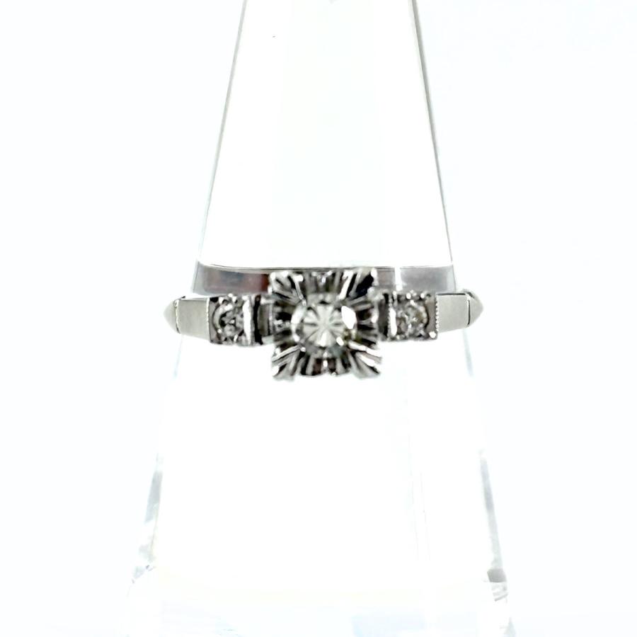 メレダイヤ デザインリング プラチナ 指輪 リング 16号 Pt900