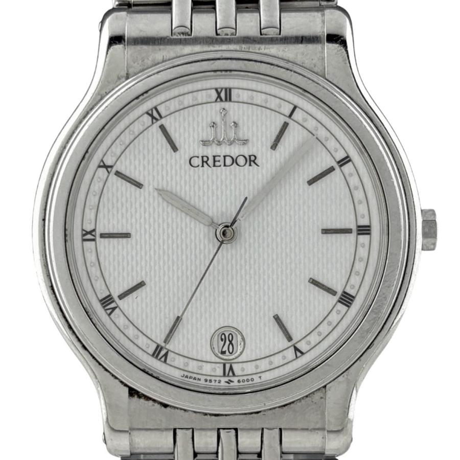 SEIKO（セイコー） クレドール 9572-6000 腕時計 SS クォーツ ホワイト
