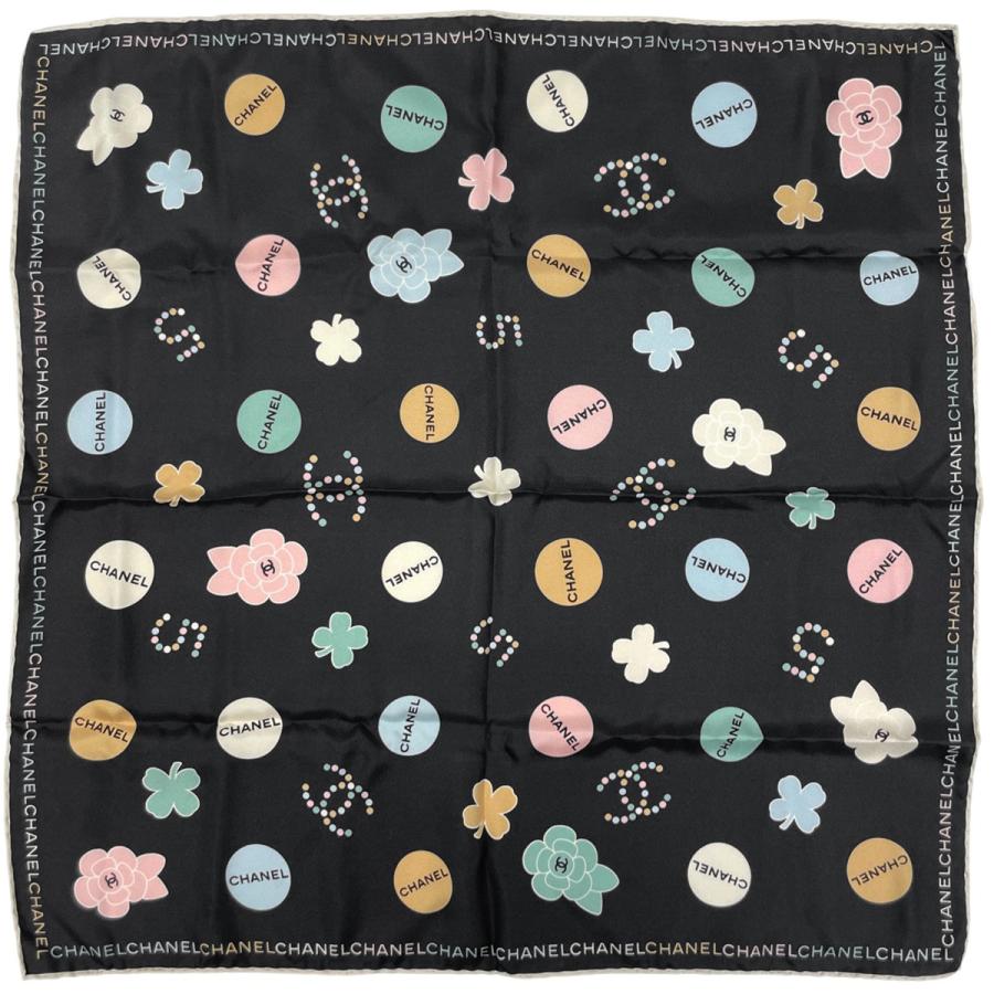未使用品 シャネル CHANELココマーク カメリア シルクスカーフ CHANEL（シャネル） ロゴ スカーフ カメリア ココマーク スカーフ