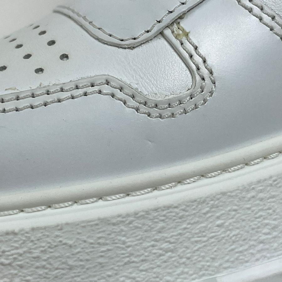 プラダ PRADA ロゴプレート ハイカット スニーカー ボア 靴 スニーカー レザー ホワイト レディース 中古