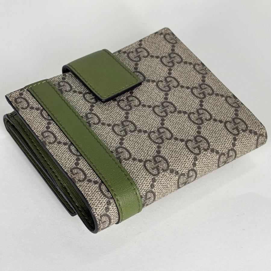 GUCCI（グッチ） 二つ折り財布 GG柄 Wホック コーティングキャンバス