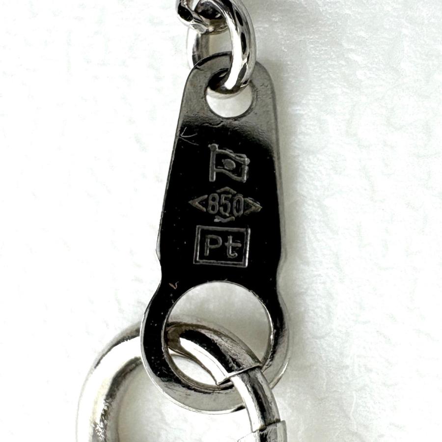 サファイア デザインネックレス プラチナ ペンダント ネックレス Pt900 Pt850 エメラルド レディース 中古