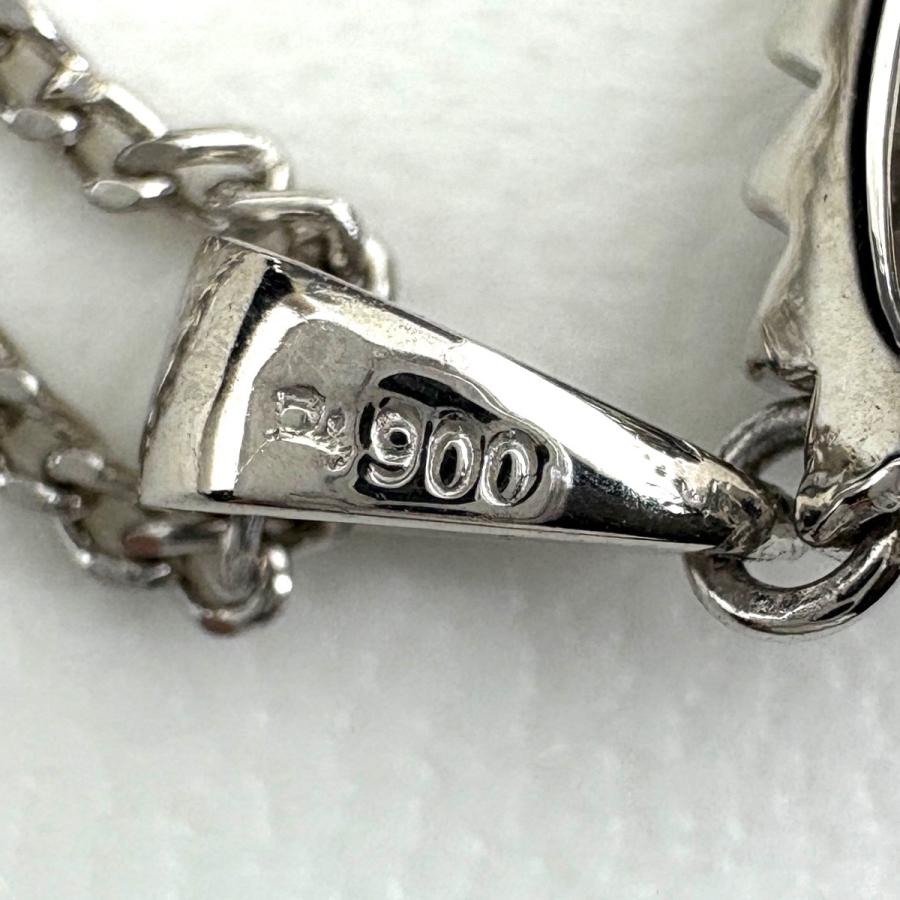 サファイア デザインネックレス プラチナ ペンダント ネックレス Pt900 Pt850 エメラルド レディース 中古