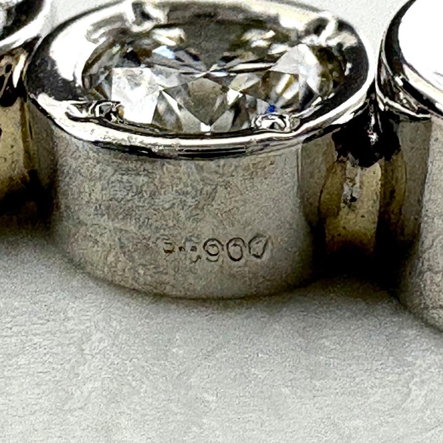 メレダイヤ デザインネックレス プラチナ ペンダント ネックレス Pt900 Pt850 ダイヤモンド レディース 中古