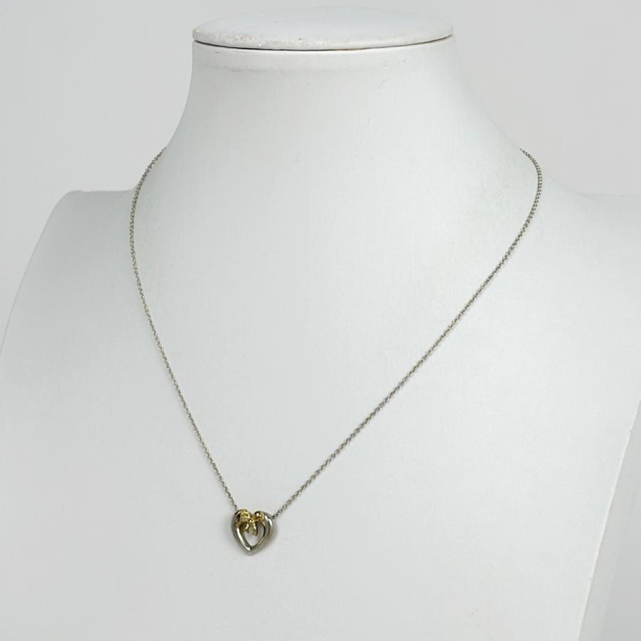 TIFFANY&Co.（ティファニー） ハート リボン ネックレス K18 シルバー