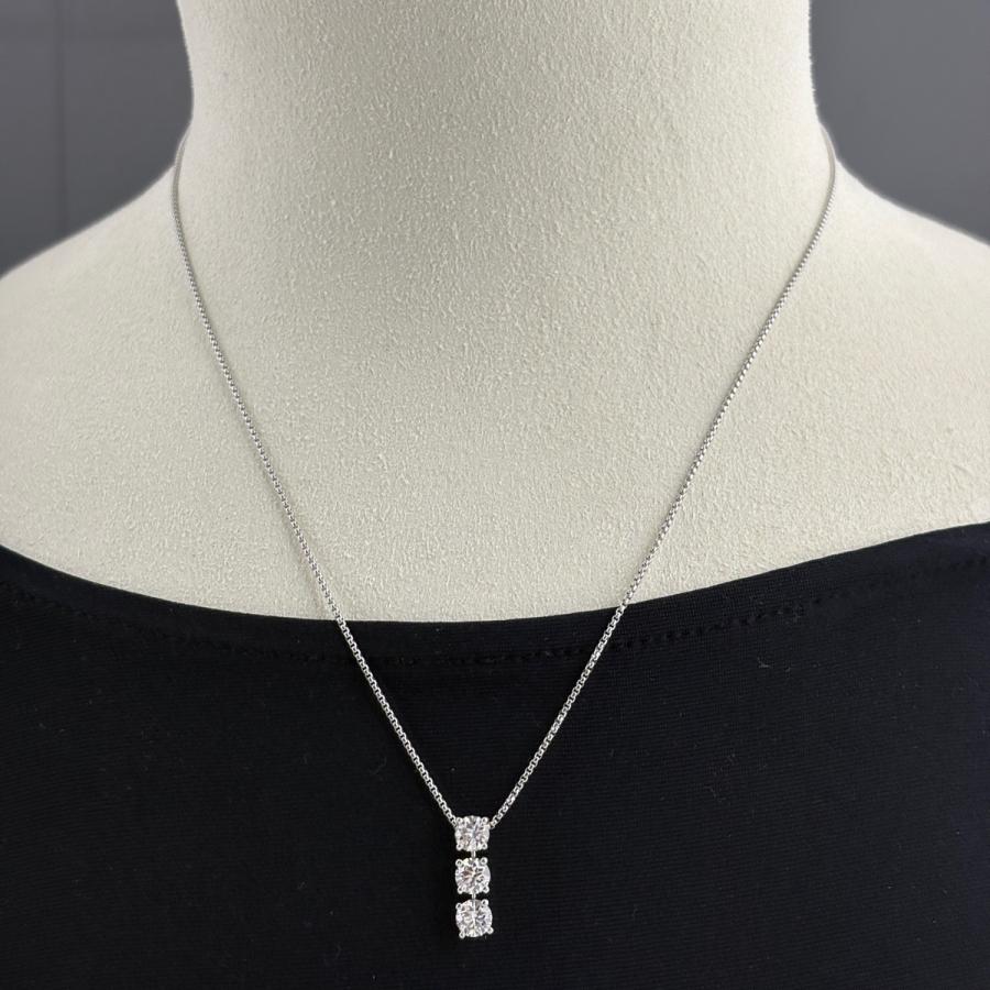 ダイヤモンド デザインネックレス プラチナ ペンダント ネックレス Pt900 Pt850 ダイヤモンド レディース 中古_2