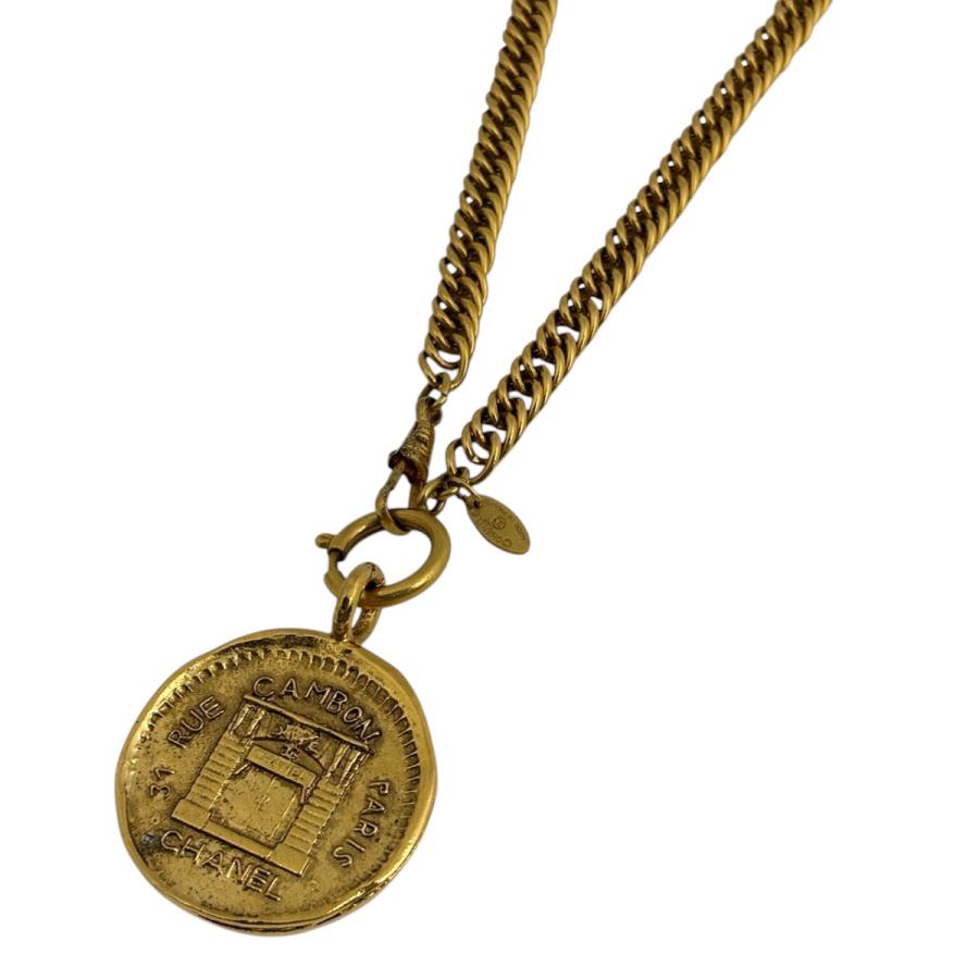シャネル ロゴ チェーン ネックレス GP 【中古】 CHANEL - シャネル ロゴ チェーン ネックレス GP 【中古】の通販 by