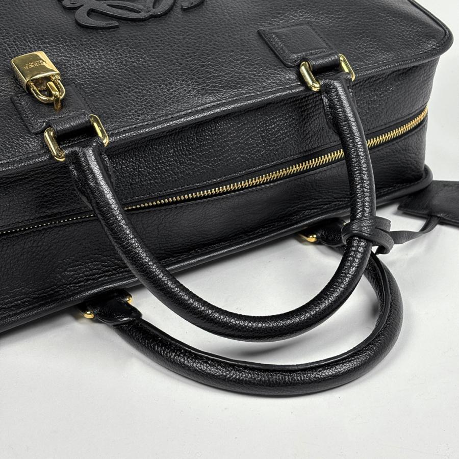 LOEWE（ロエベ） アマソナ36 アナグラム ハンドバッグ レザー ブラック