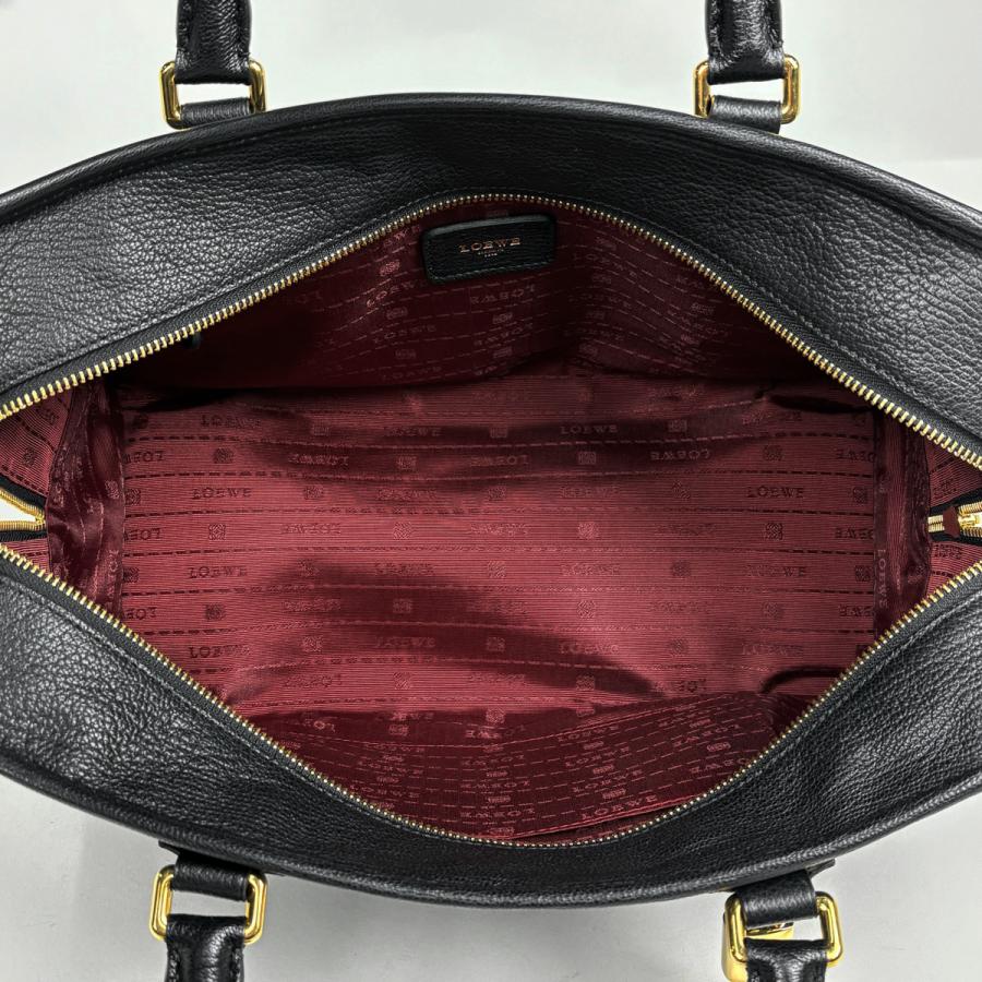 LOEWE（ロエベ） アマソナ36 アナグラム ハンドバッグ レザー ブラック