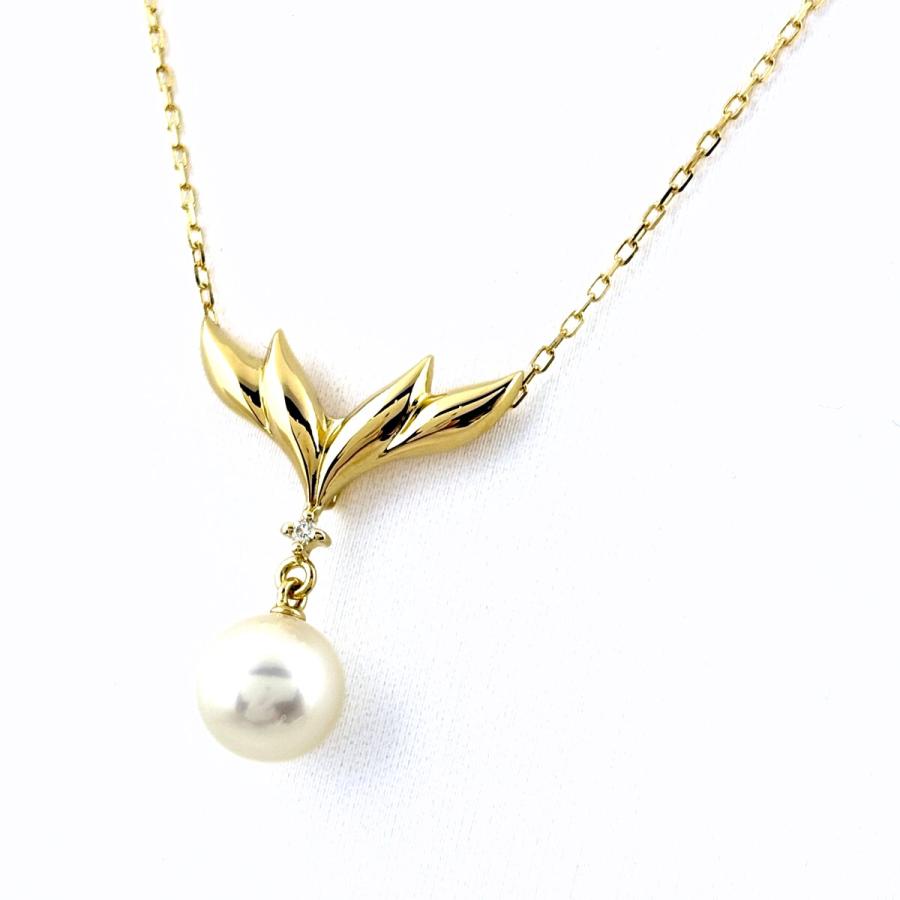 MIKIMOTO（ミキモト） パール デザインネックレス YG イエローゴールド