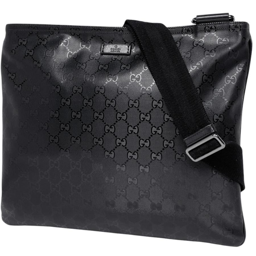 良品 GUCCI ショルダーバッグ キャンバス ブラック GG柄 グッチ GUCCI GG柄 ショルダーバッグ キャンバス 黒 109106 【72915