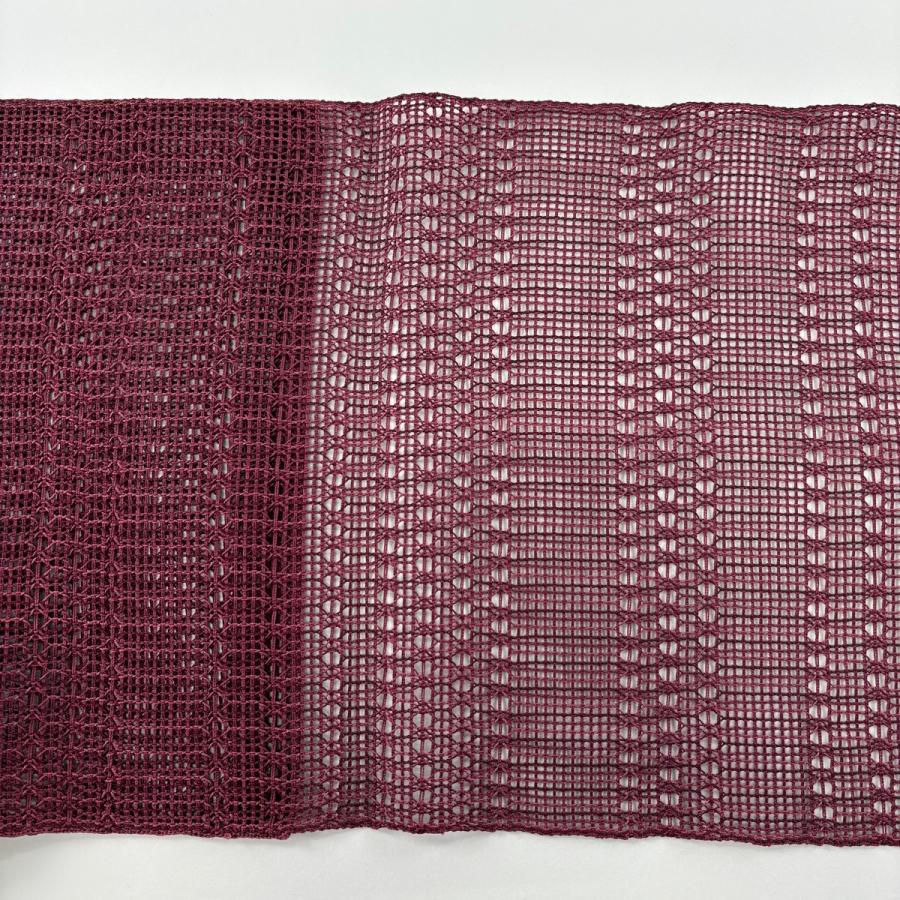 美品 名古屋帯 秀品 夏帯 絽 八寸名古屋帯 松葉仕立て トンネル仕立て