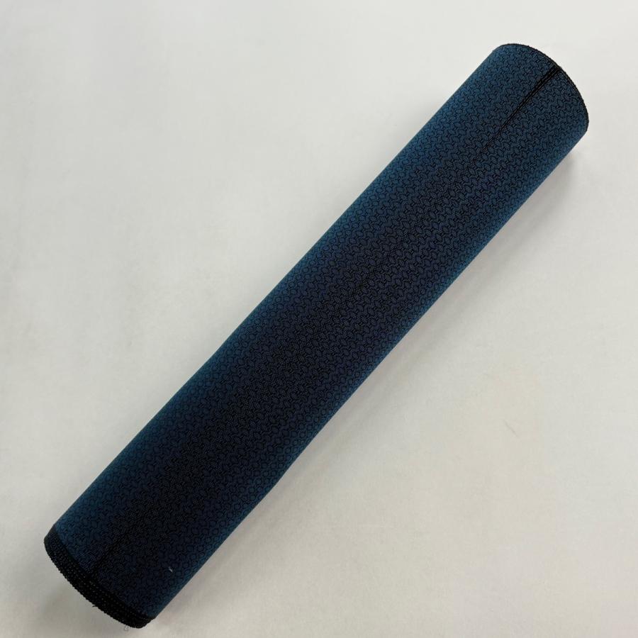 反物 名品 紬 夏物 幾何学模様 紺色 正絹 中古 : リユースセレクト 