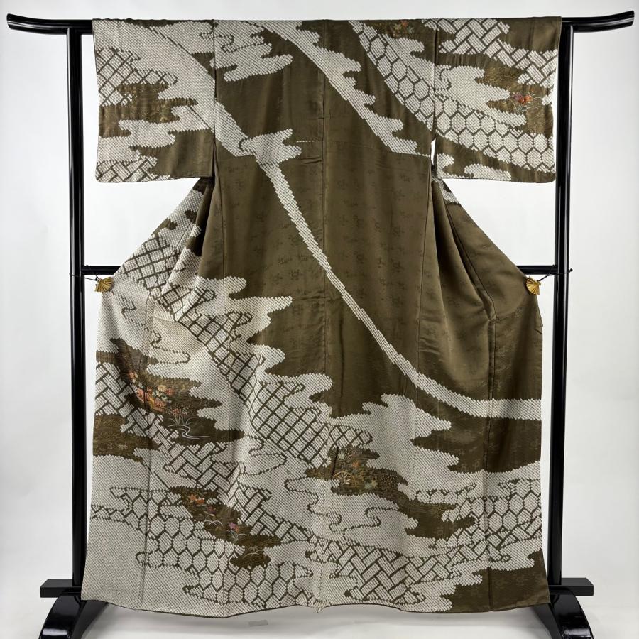 訪問着 身丈163cm 裄丈66.5cm 正絹 秀品 【中古】 在庫一掃】 訪問着 身丈163cm 裄丈66cm 正絹 逸品 【中古】の通販 by