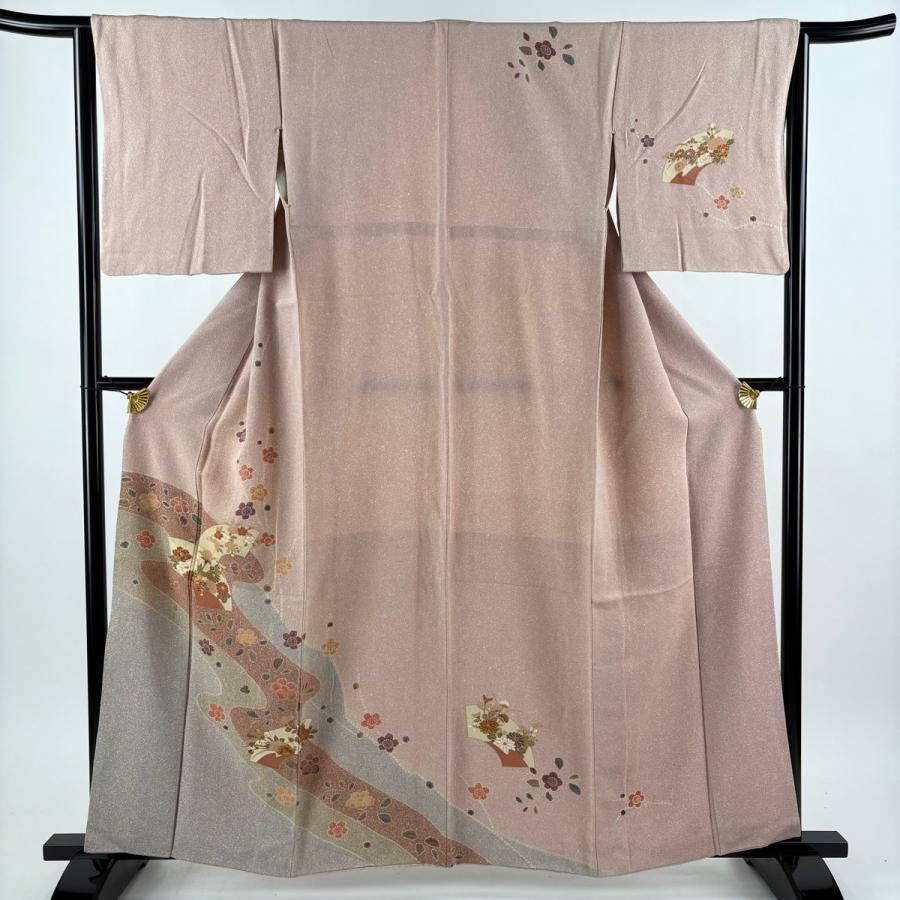 専用 最終値下げ F-356 訪問着 金彩 金駒 雪輪 草花 染め分け 袷 美品