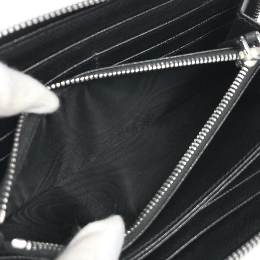PRADA（プラダ） 長財布 ロゴプレート サフィアーノレザー ネロ