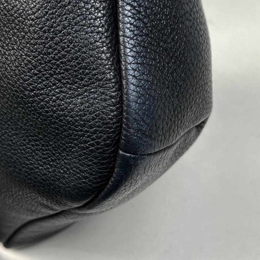 GUCCI（グッチ） ロゴ ウエストバッグ ボディバッグ レザー ブラック