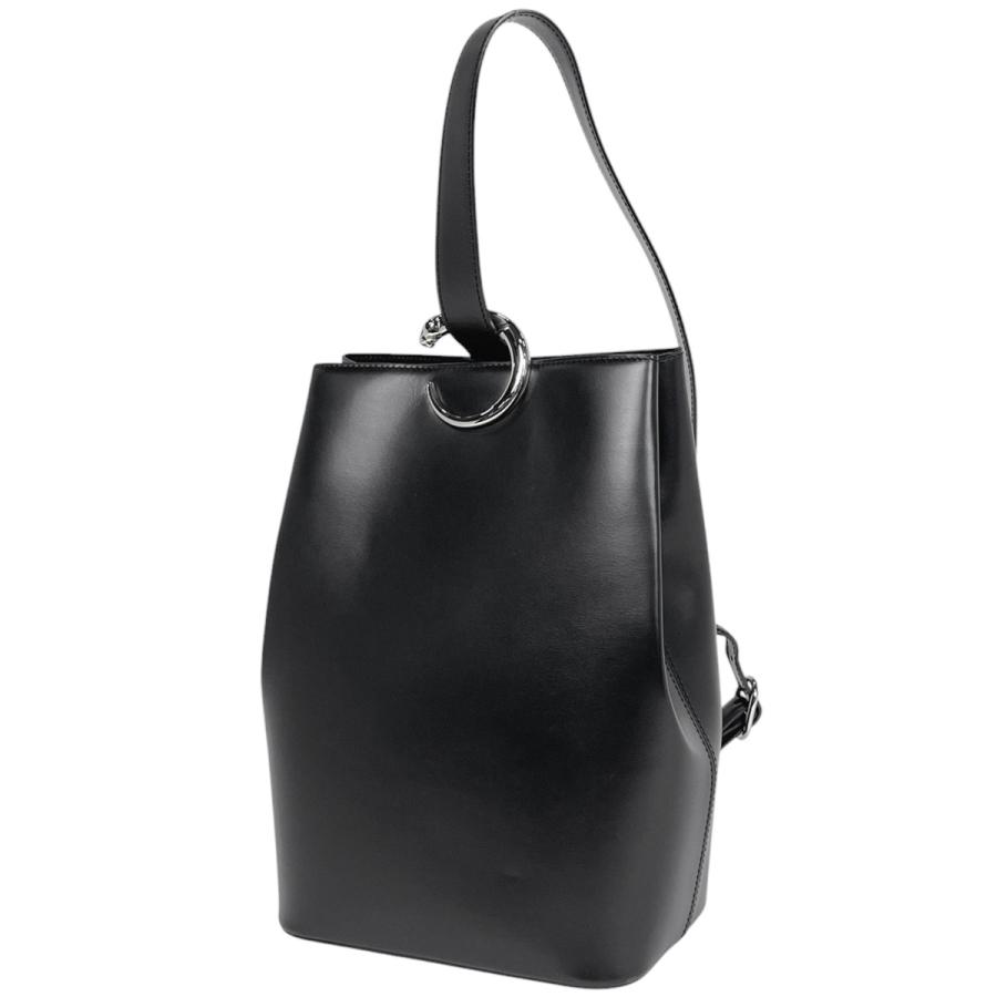 【美品】カルティエ パンテール ショルダーバッグ パンサー レザー 黒 斜め掛け Cartier（カルティエ） パンテール ショルダーバッグ パンサー 豹