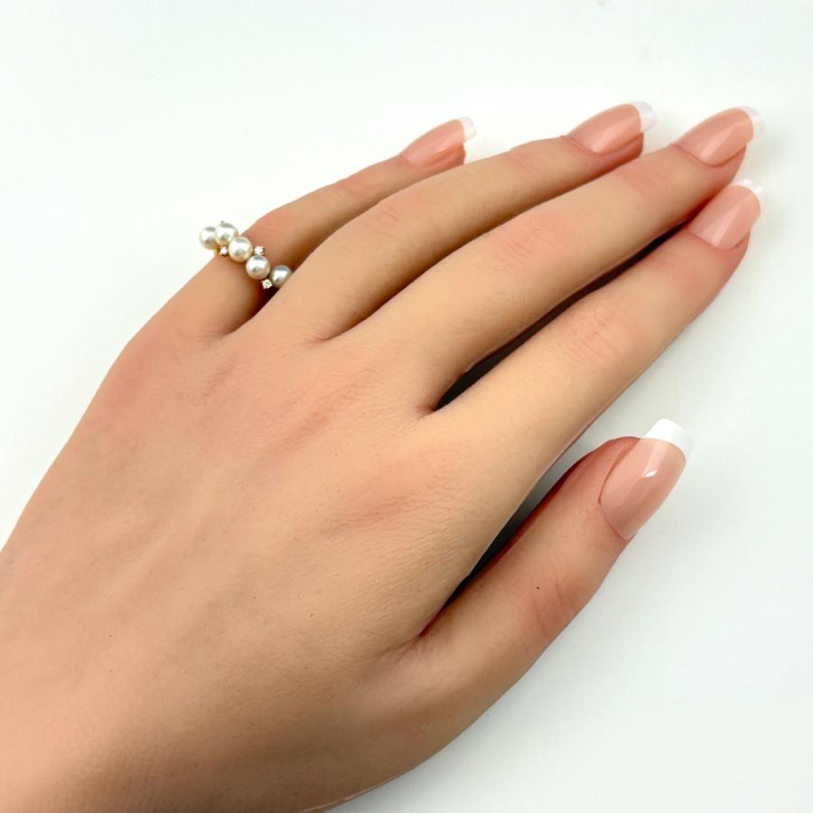 タサキ TASAKI パール デザインリング YG イエローゴールド 指輪