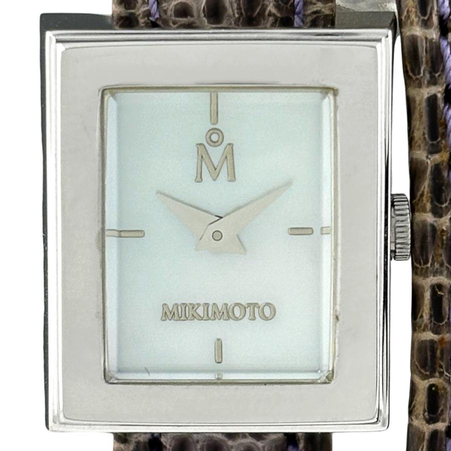 MIKIMOTO（ミキモト） ブレスウォッチ 腕時計 SS レザー パール SV