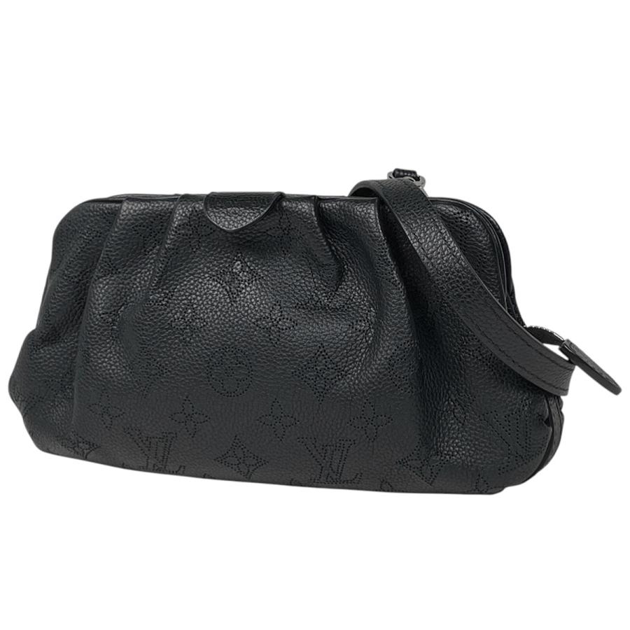ルイヴィトン LOUIS VUITTON 2WAYバッグ スカラ ミニ モノグラムマヒナ モノグラムマヒナ シルバー金具 ショルダー クラッチ 黒 M80093 TR4290【中古】 LOUIS VUITTON（ルイ・ヴィトン） スカラ ミニ 2WAY クラッチバッグ