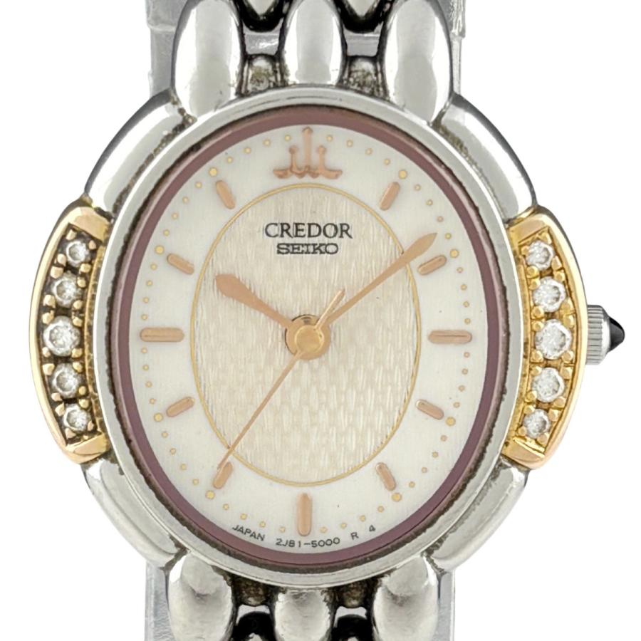 SEIKO（セイコー） クレドール 2J81-5000 腕時計 SS YG ダイヤモンド