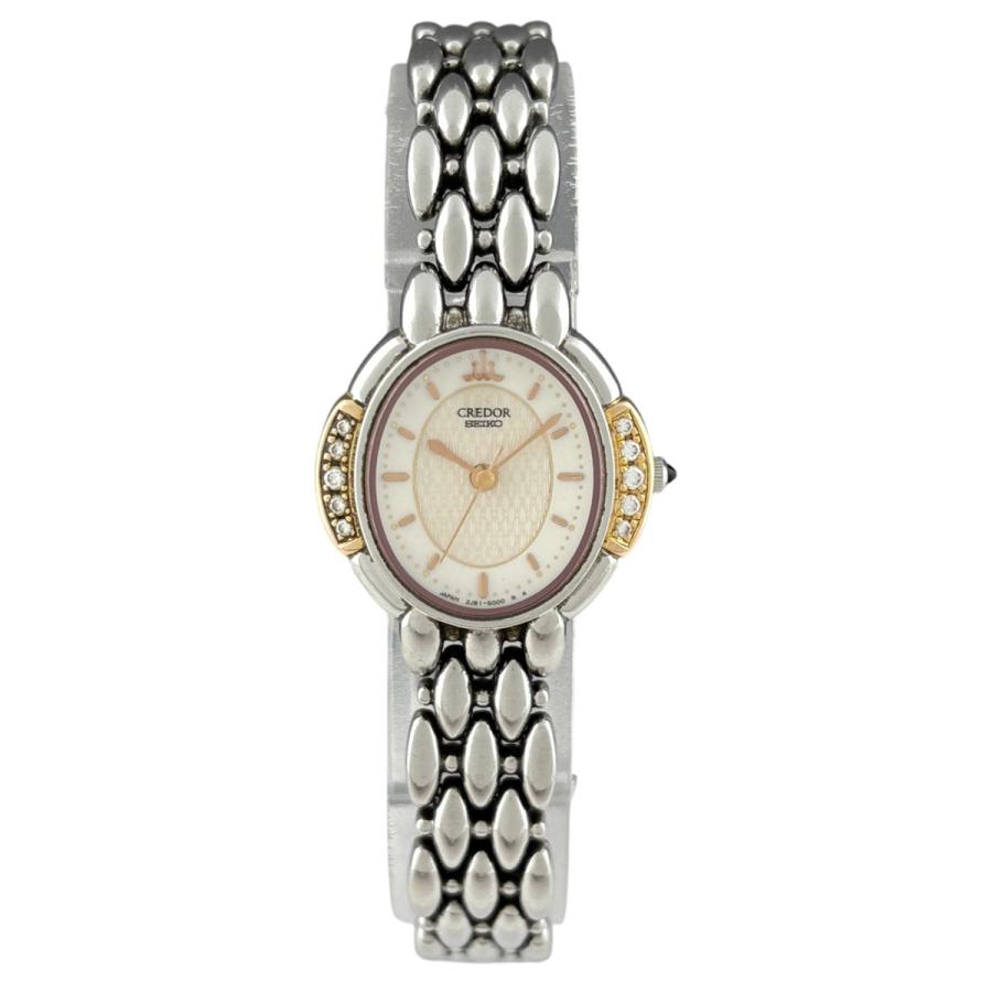 セイコー クレドール 2J81-5000 クォーツ レディース 【中古】 SEIKO（セイコー） クレドール 2J81-5000 腕時計 SS YG ダイヤモンド