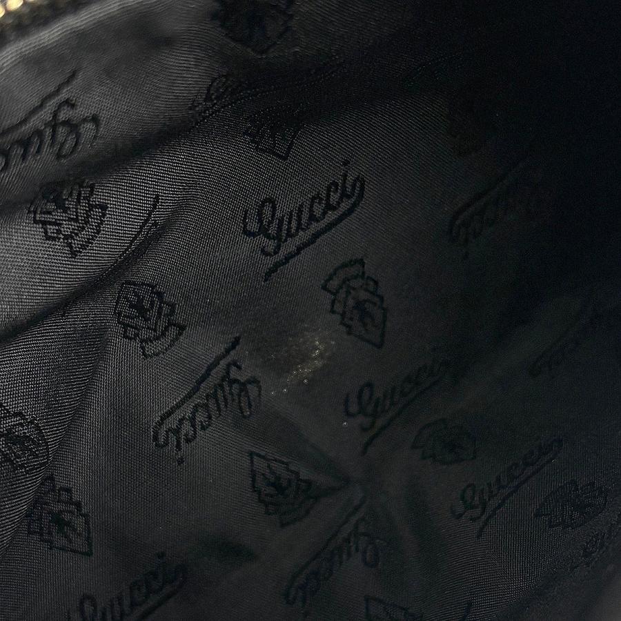 GUCCI（グッチ） ロゴ ショルダーバッグ リボン エナメル ハンドバッグ