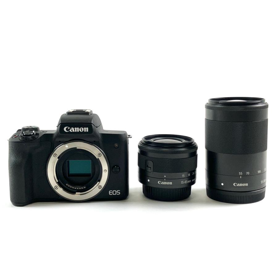 キヤノン Canon EOS Kiss M ダブルズームキット ブラック デジタル