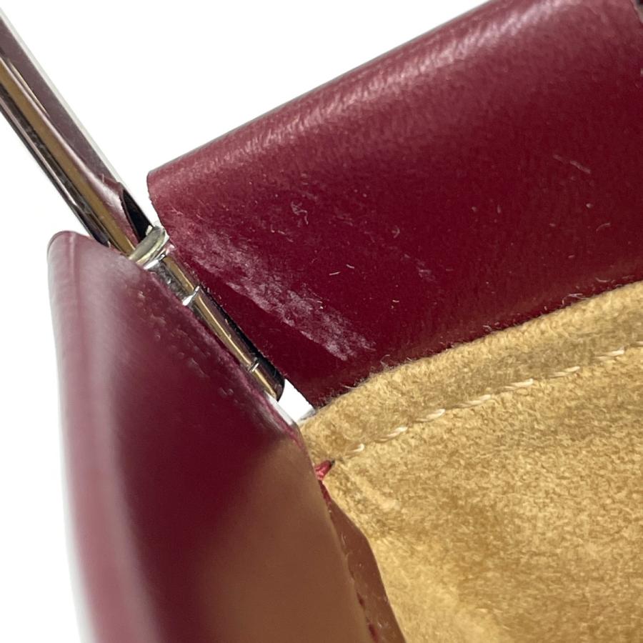 カルティエ CARTIER トリニティ ハンドバッグ 手提げ ハンドバッグ レザー ボルドー レディース 中古 在庫一掃_4
