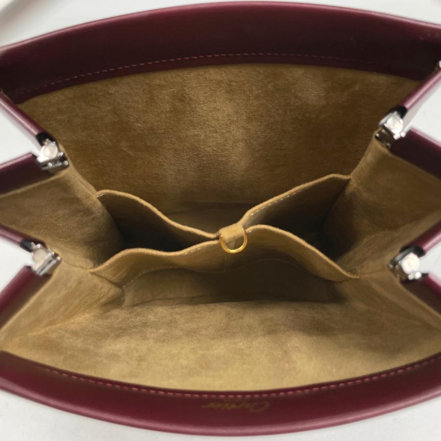 カルティエ CARTIER トリニティ ハンドバッグ 手提げ ハンドバッグ レザー ボルドー レディース 中古 在庫一掃_6