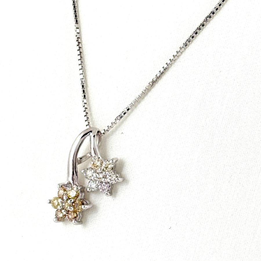 K18WGネックレス ♥0.11カラット✨メレダイヤモンド ネックレス K18WG