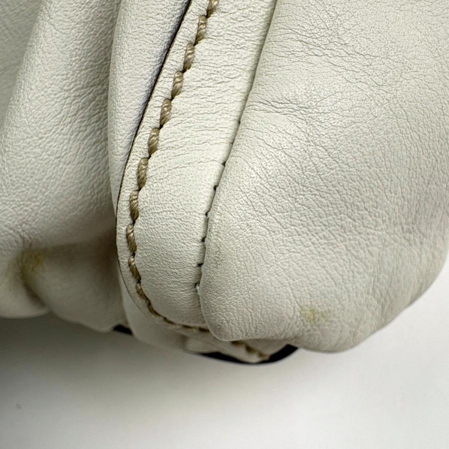 グッチ ロゴ アビー ワンショルダー ハンドバッグ ショルダーバッグ レザー ホワイト 190525 中古 在庫一掃
