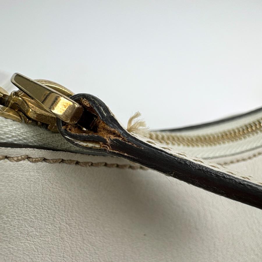 グッチ ロゴ アビー ワンショルダー ハンドバッグ ショルダーバッグ レザー ホワイト 190525 中古 在庫一掃