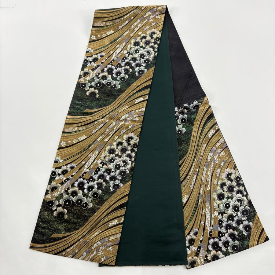 美品 振袖 身丈160.5cm 裄丈66cm M 袷 袋帯フルセット 鼓 牡丹 金糸
