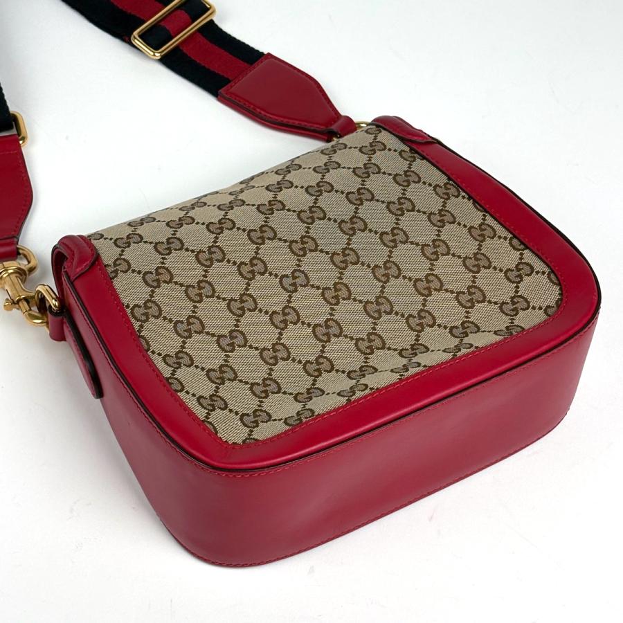美品 GUCCI グッチ ショルダーバッグ GG柄 シェリーラインbc11yt GUCCI 