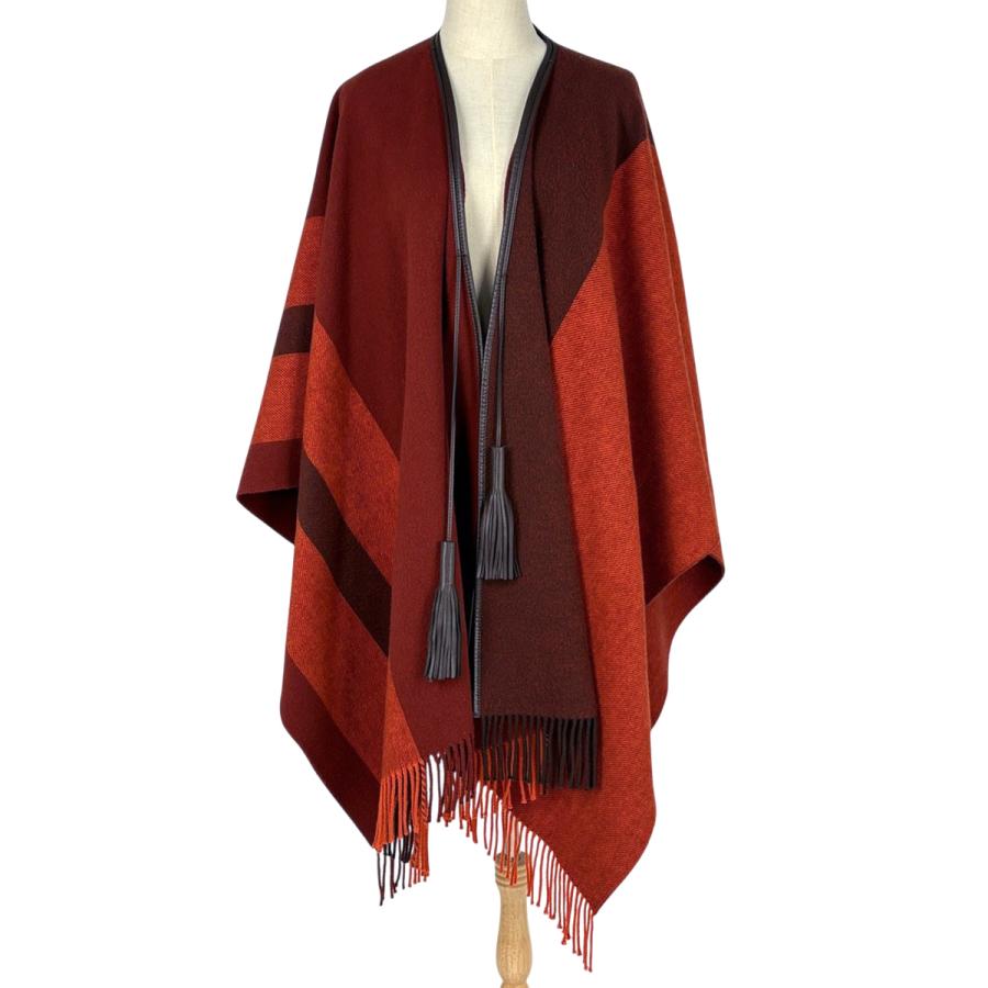 HERMES（エルメス） セリエ フリンジ ポンチョ ロカバール タッセル  