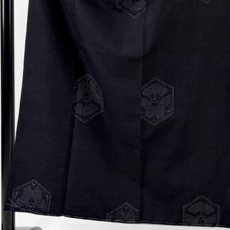 結城紬 身丈155.5cm 裄丈65.5cm M 袷 本場結城紬 奥順 証紙あり 亀甲