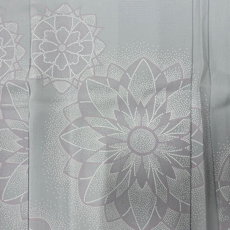 美品 羽織 身丈105cm 裄丈65.5cm M 花 水色 正絹 逸品 中古 : リユース