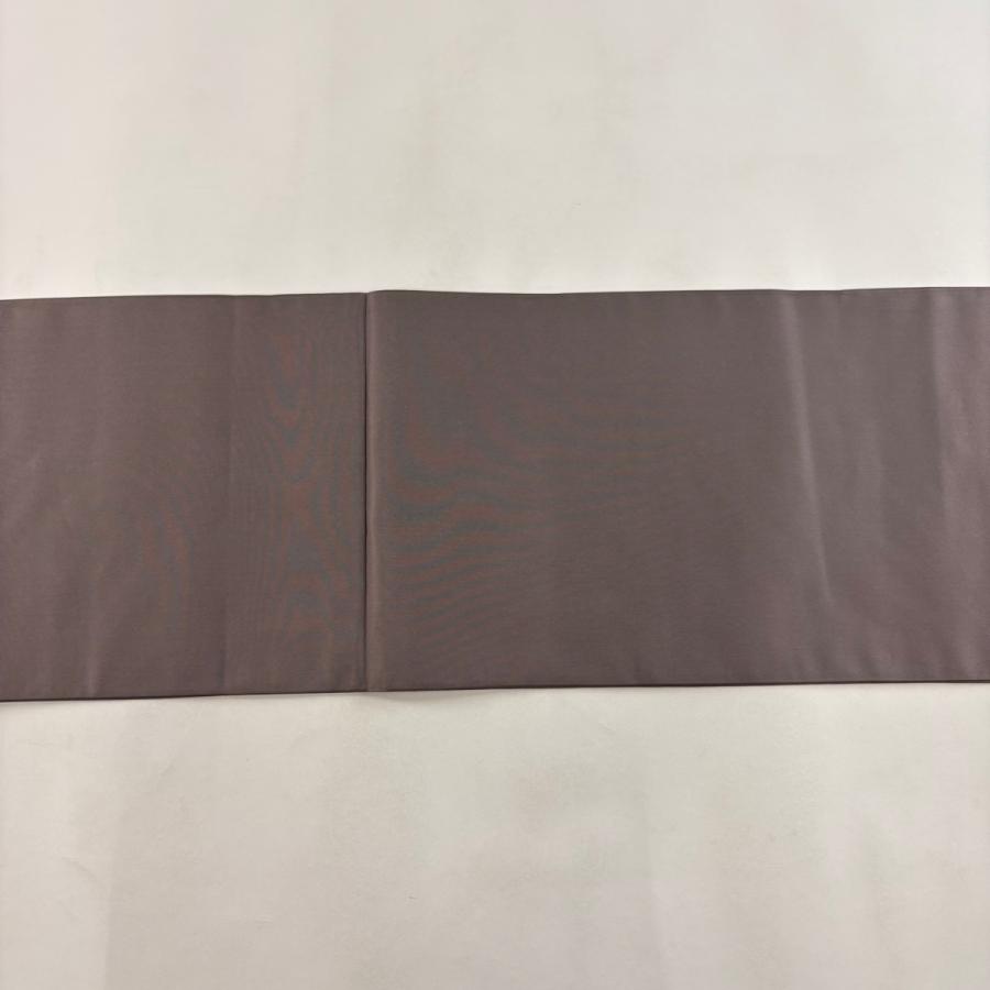 美品 袋帯 逸品 北出与三郎 落款あり 連翠松菱吉祥文 金糸 唐織 灰紫 六通 正絹 中古_4