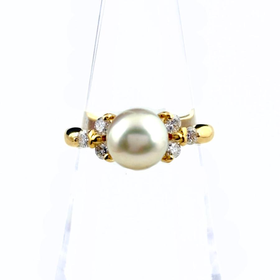 MIKIMOTO（ミキモト） パール デザインリング YG イエローゴールド