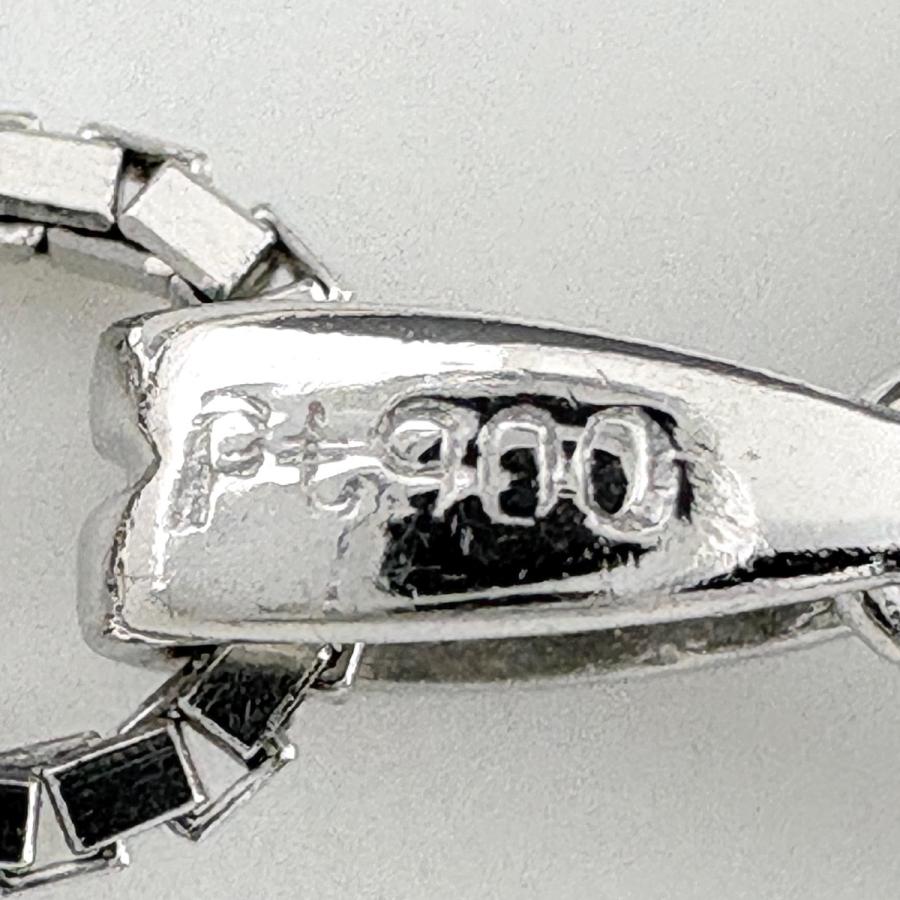 アクアマリン デザインネックレス プラチナ ペンダント メレダイヤ ダイヤモンド ネックレス Pt900 Pt850 アクアマリン レディース 中古