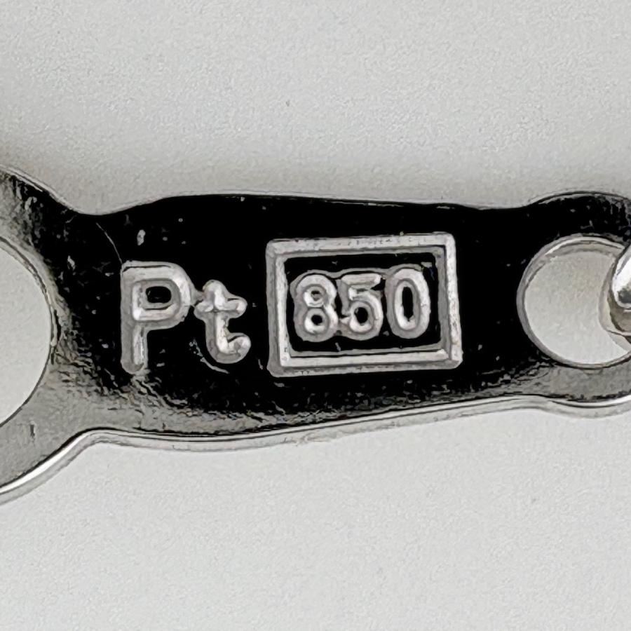 アクアマリン デザインネックレス プラチナ ペンダント メレダイヤ ダイヤモンド ネックレス Pt900 Pt850 アクアマリン レディース 中古