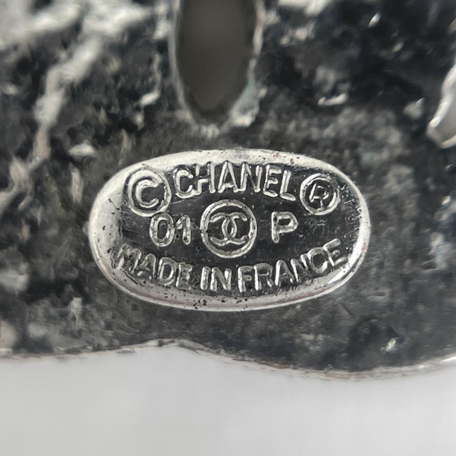 CHANEL（シャネル） ココマーク ラインストーン ピアス シルバーメッキ