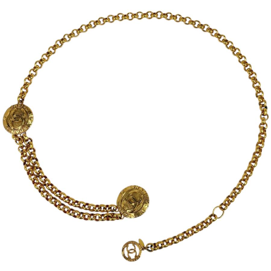 CHANEL（シャネル） ココマーク チェーン ベルト CCマーク 2連 ベルト