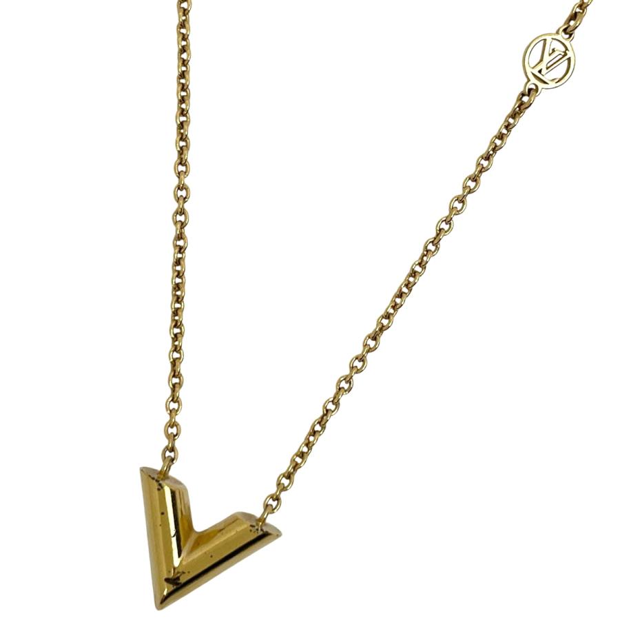 ヴィトン ネックレス v エセンシャルv　ゴールド LOUIS VUITTON（ルイ・ヴィトン） エセンシャル V ネックレス ロゴ