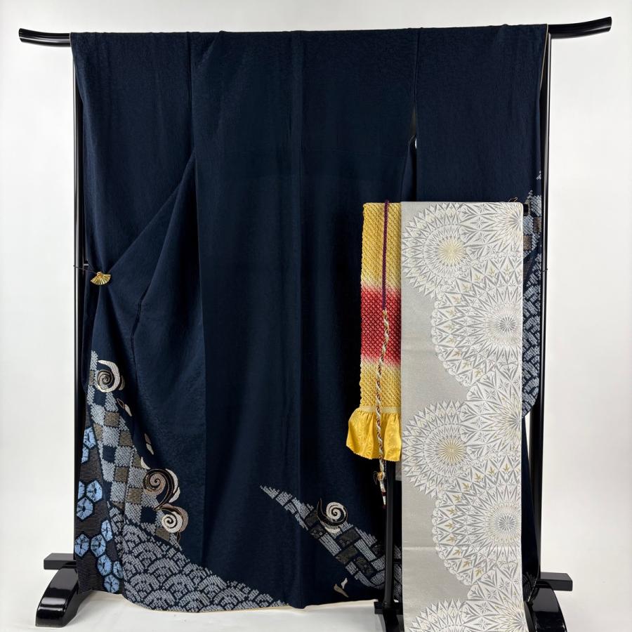 未使用近い　美品　袷　正絹　総絞り　振袖　フルセット　７点　身丈156 裄丈67 楽天市場】【新古品】 訪問着 着物 正絹 袷 フォーマル 金通し 青地